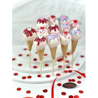 Valentines Ice Cream Cone Cakepops (per piece)